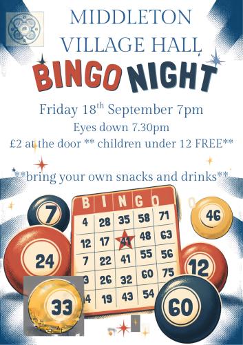September Bingo confirmed
